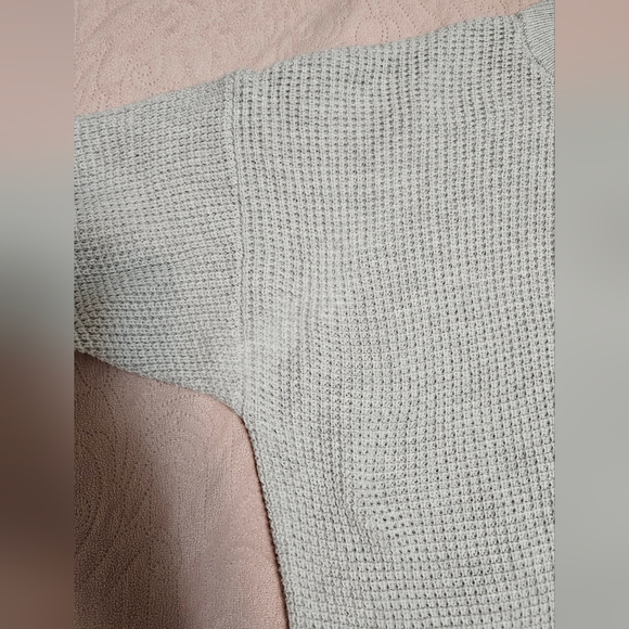 Aritzia Wilfred Free Hillside Wool Waffle Knit Sweater Crewneck Sz L - Picture 3 of 9